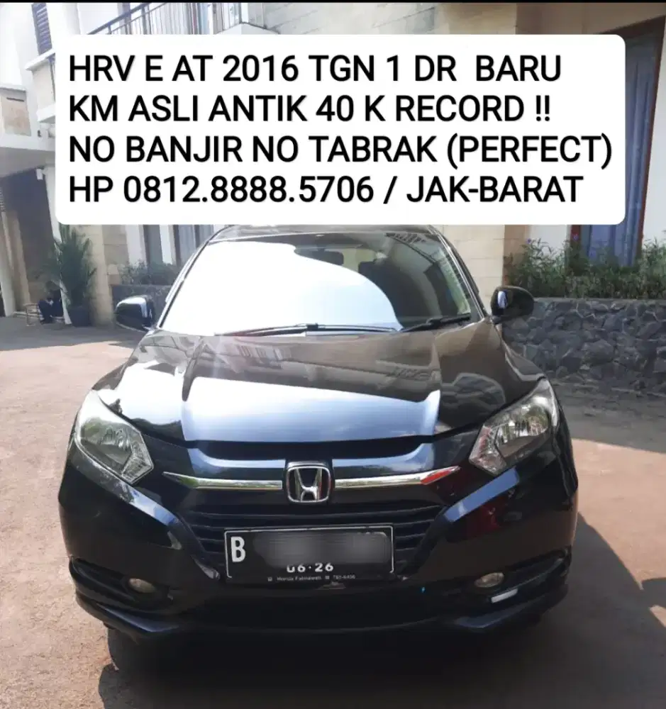 HONDA HRV E AT 2016 KM ASLI 50K TGN 1 DR BARU BENSIN SHELL SELALU!!!