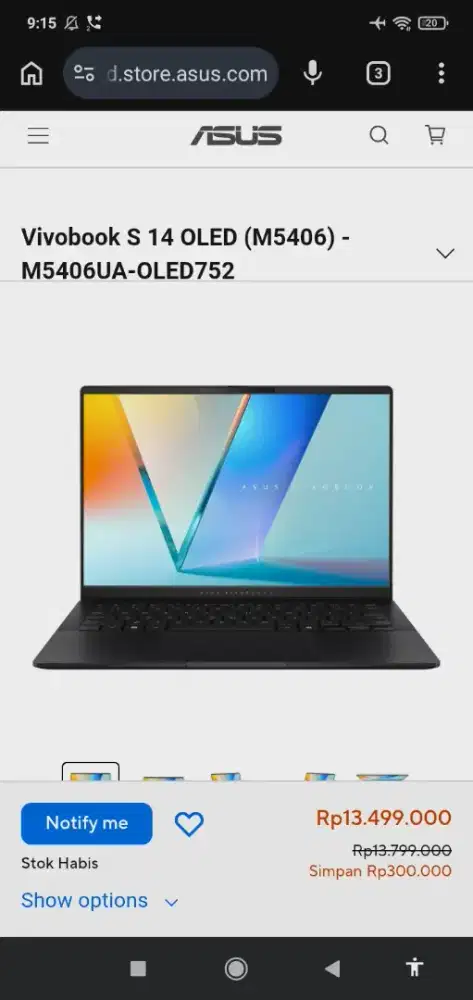 Laptop Vivobook S 14 OLED M5406UA ( Baca Deskripsi )