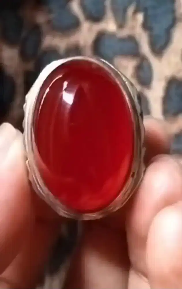 Batu cincin akik asli Red baron jumbo