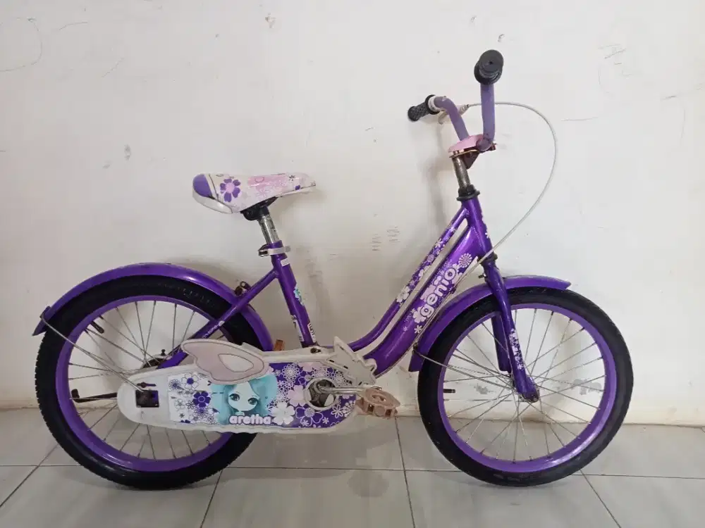 Sepeda anak cewek ukuran 18 siap goes semua normal