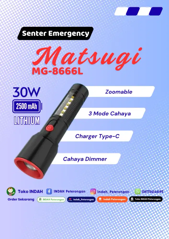 Senter Emergency Matsugi MG-8666L