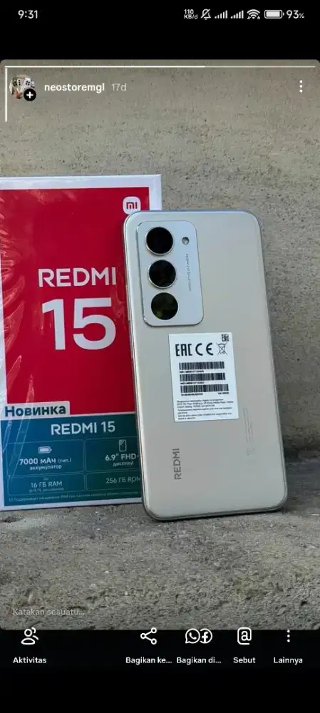 Promo  murah REDMI 15