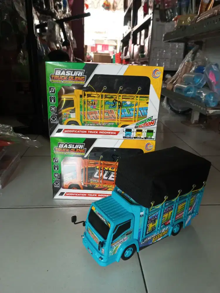 Mainan Anak Truk oleng terpal baterai