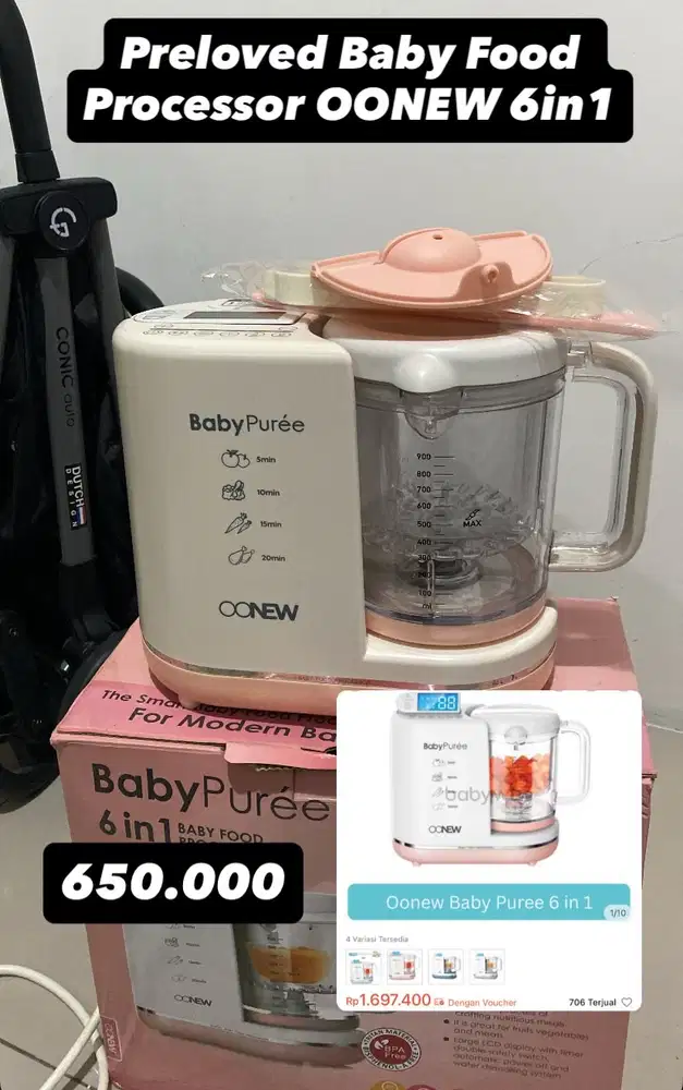 Preloved Baby Food Processor Oonew 6in1
