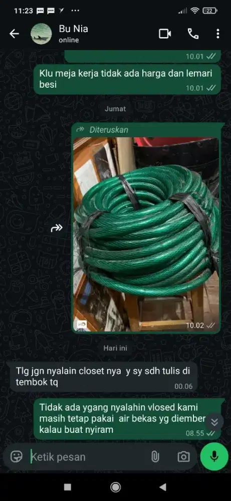 Selang benang 5/8 ex Royal