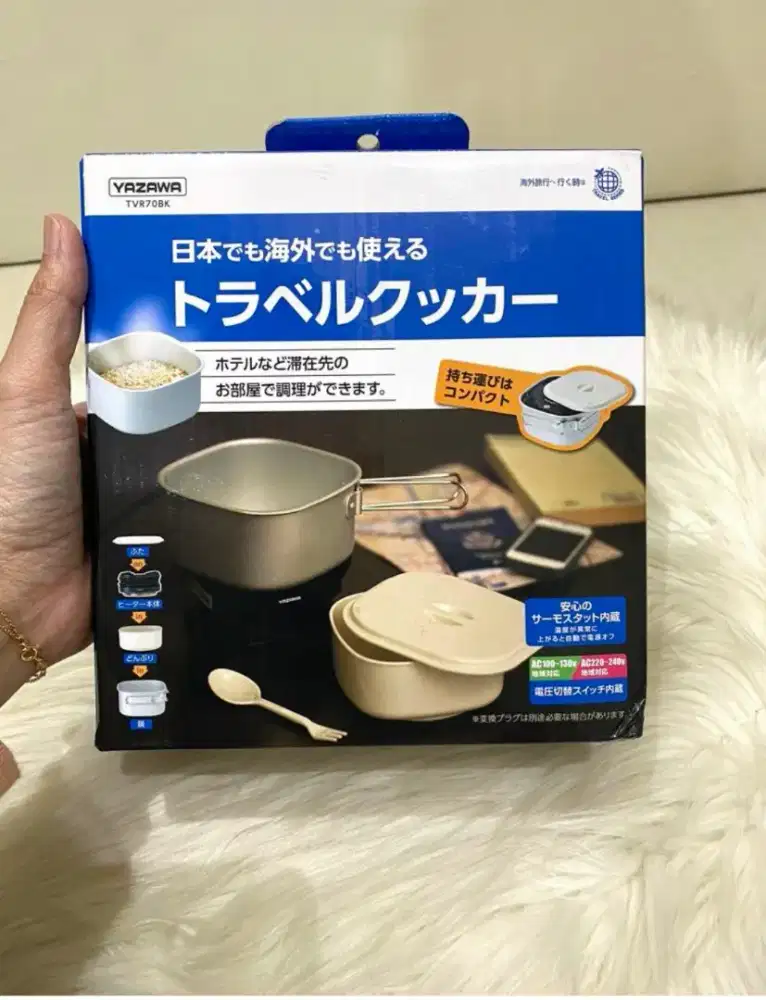 Yazawa Travel Cooker TVR70BK - Panci Listrik Portabel untuk Traveling