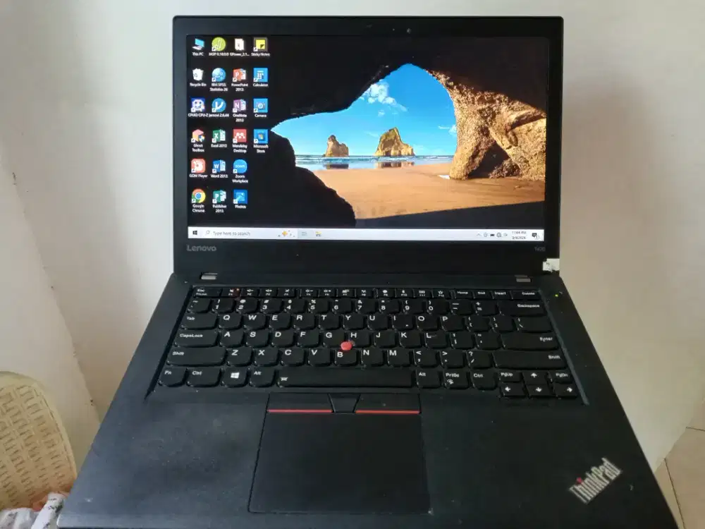 Laptop lenovo T470s i5 ram gen 7 8gb ssd ngebut