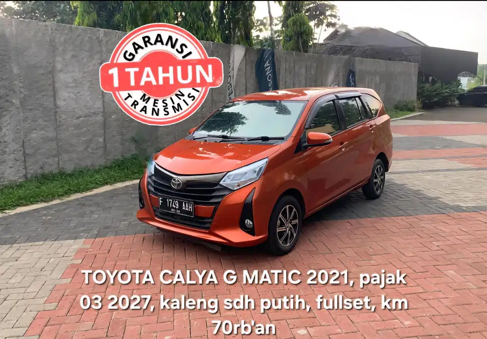 Toyota Calya G matic 2021 BERGARANSI