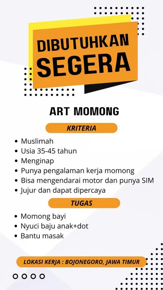 ART Momong (Nginap)