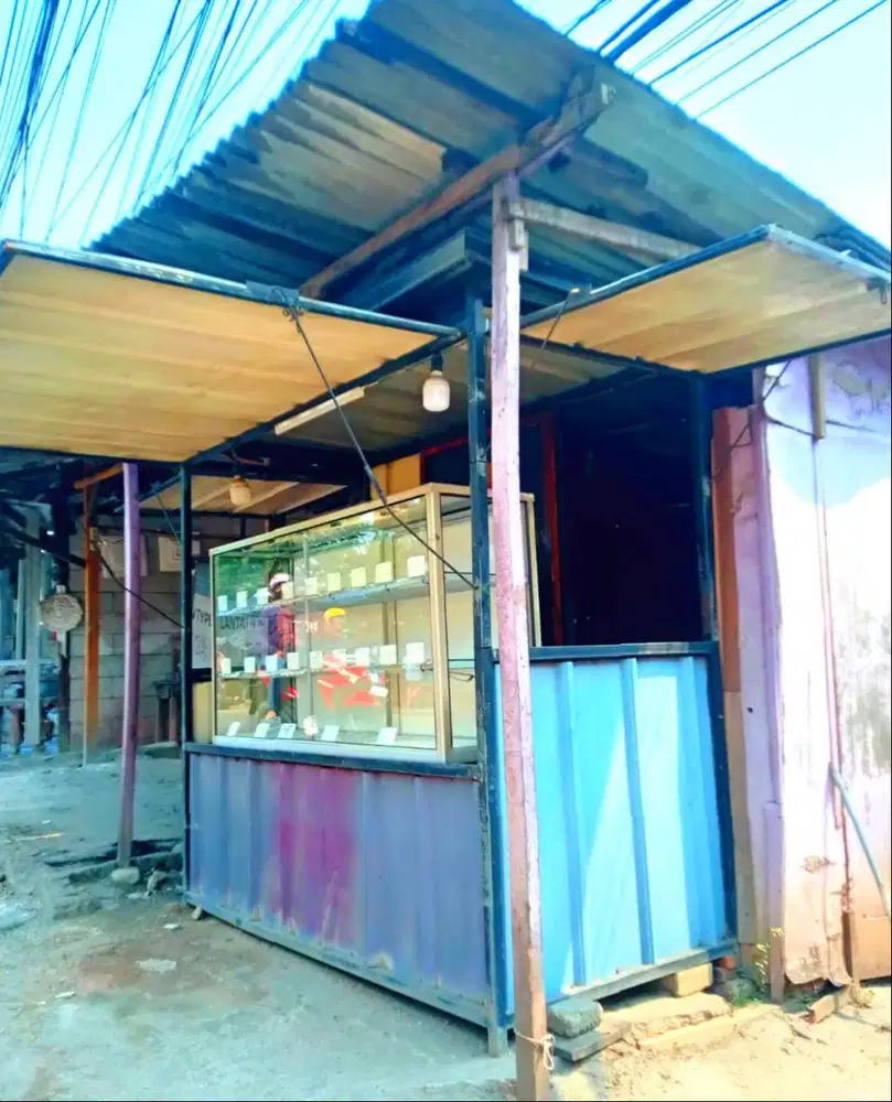 booth kontainer etalase gerobak makanan minuman