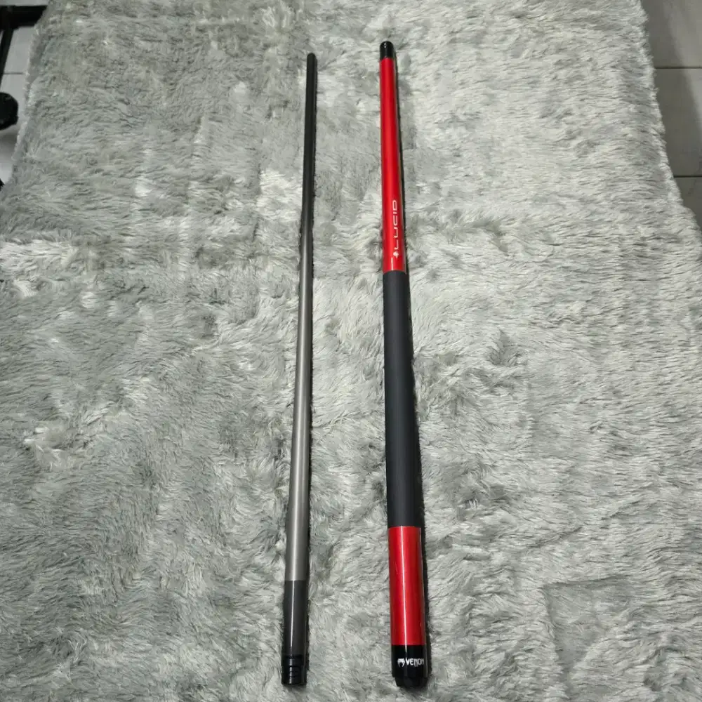 Venom Lucid Carbon Stik Stick Billiard Merah