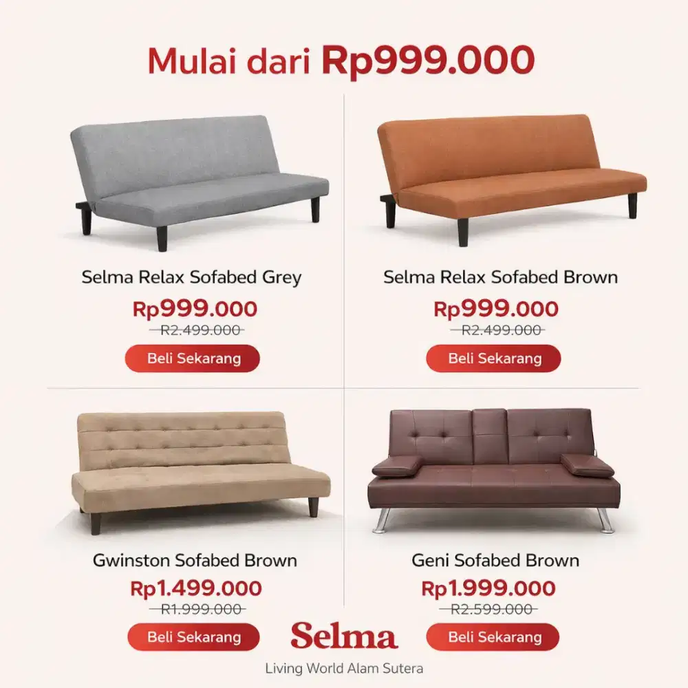 Promo spesial sofabed Selma