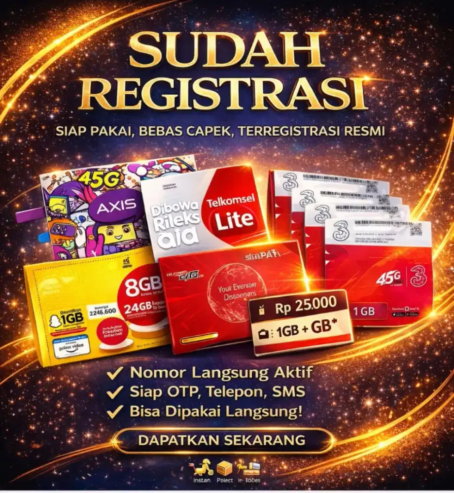 SUDAH REGISTRASI AKTIF TINGAL PAKAI KARTU PERDANA TELKOMSEL BYU