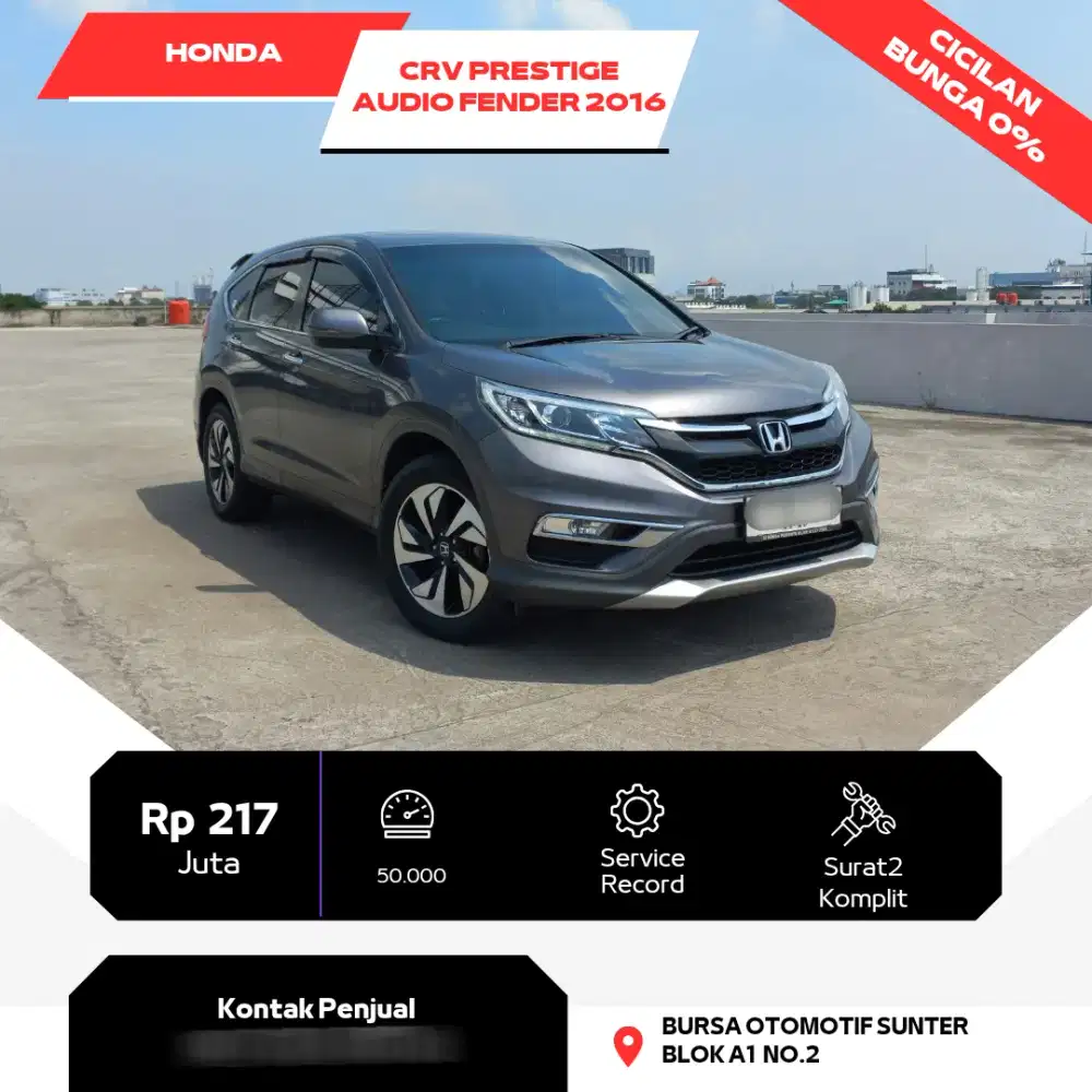 KM 50RB | ORISINIL TERAWAT | HONDA CRV 2.4 PRESTIGE 2016 AUDIO FENDER