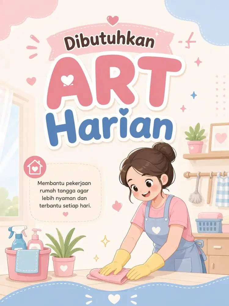 Dibutuhkan ART Harian daerah bekasi kota