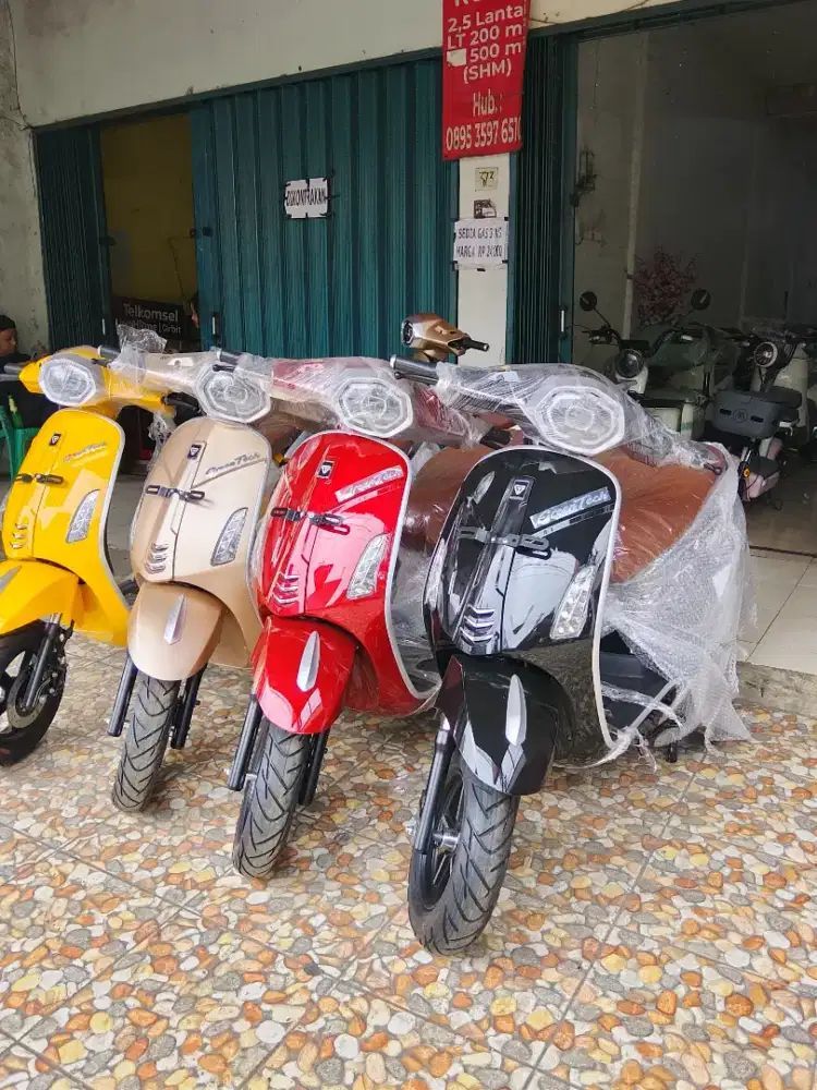 motorlistrik vespa 9jutaaaan lithium dan Sla