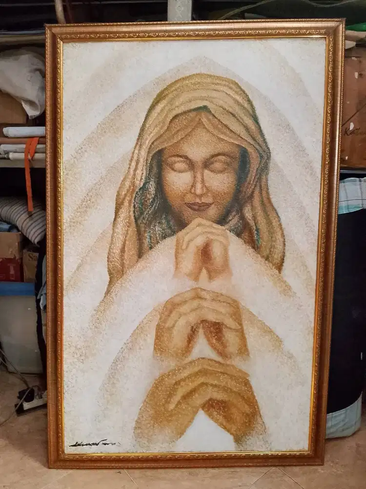 Lukisan wanita oil on canvas