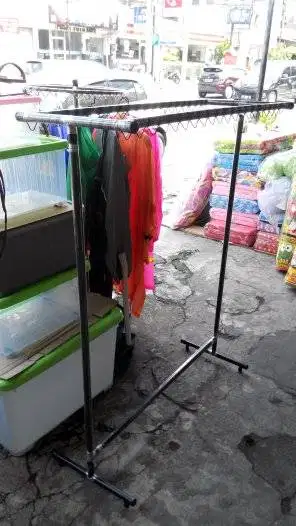 jemuran 2 garis besi