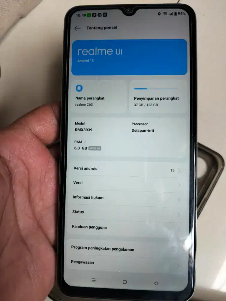 Realme c63 no minus