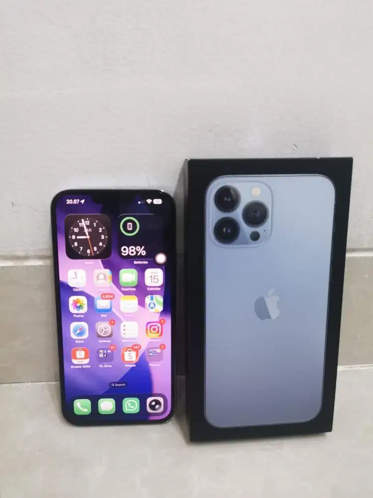 Iphone 13 Pro Max 256GB IBOX Resmi Blue Full Set