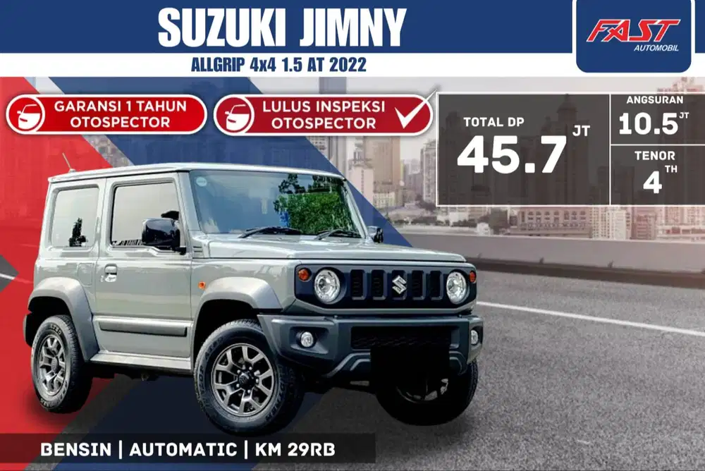 SUZUKI JIMNY 2022 ALLGRIP 1.5 AT 4×4 LOW KM.29RB & PAJAK PANJANG