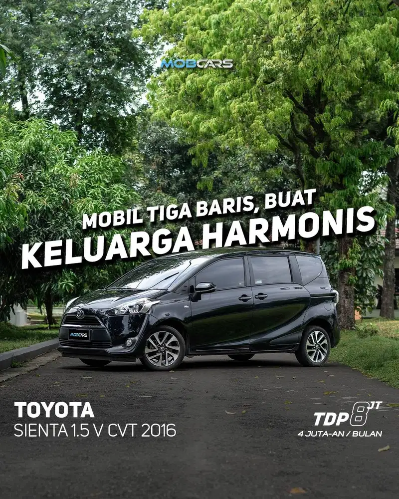 TOYOTA SIENTA 1.5 V CVT 2016 MATIC HITAM