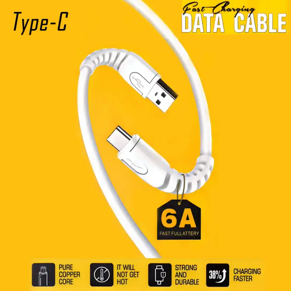 Kabel Data Fast Charging USB Type C Cocok Untuk Semua HP Android