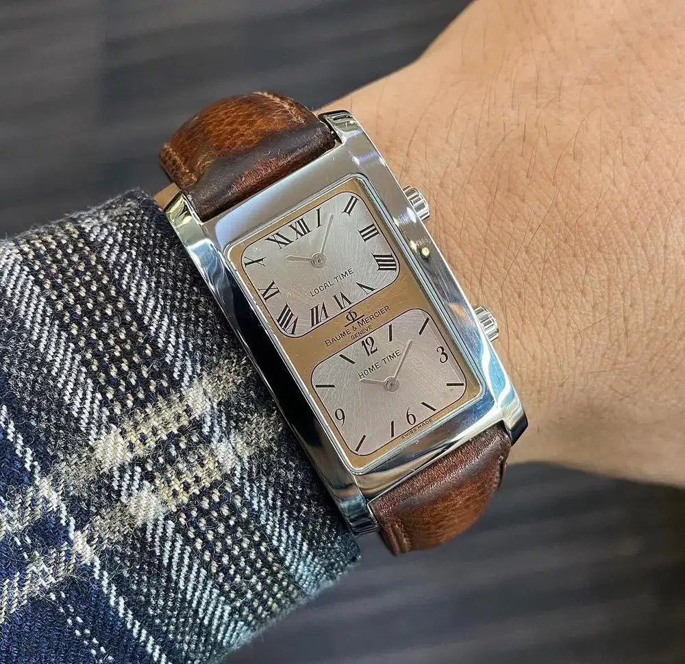 Baume & Mercier Hampton Dual Time MV045121 Quartz 25x36x7mm