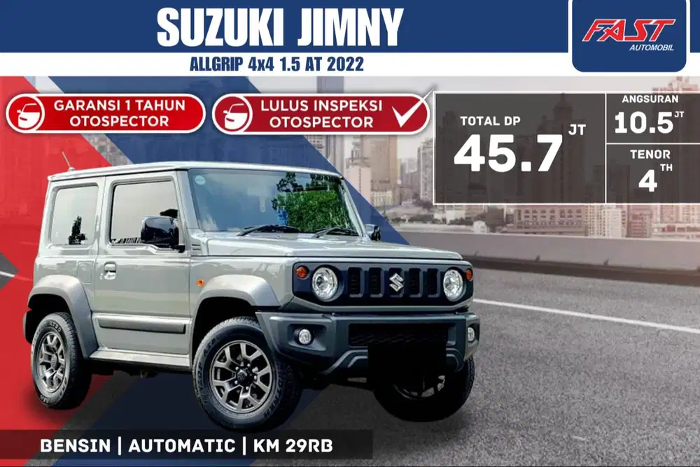 SUZUKI JIMNY 2022 ALLGRIP 1.5 AT 4×4 LOW KM.29RB & PAJAK PANJANG