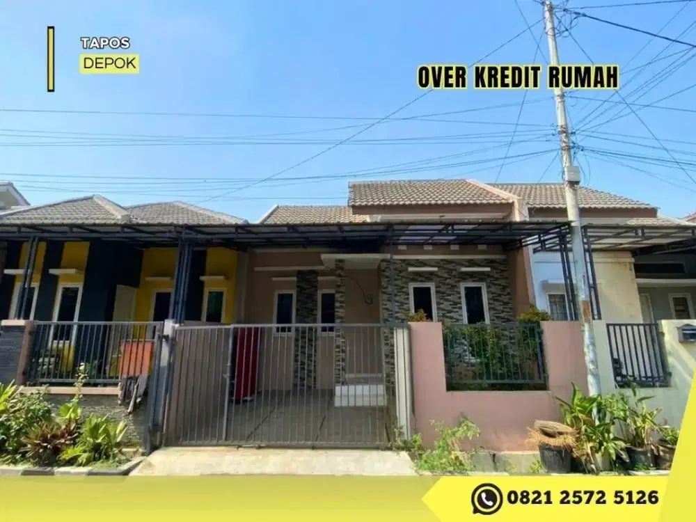 Jual Take Over Rumah 83JT dekatt Tol Cimanggis di Tapos Depok