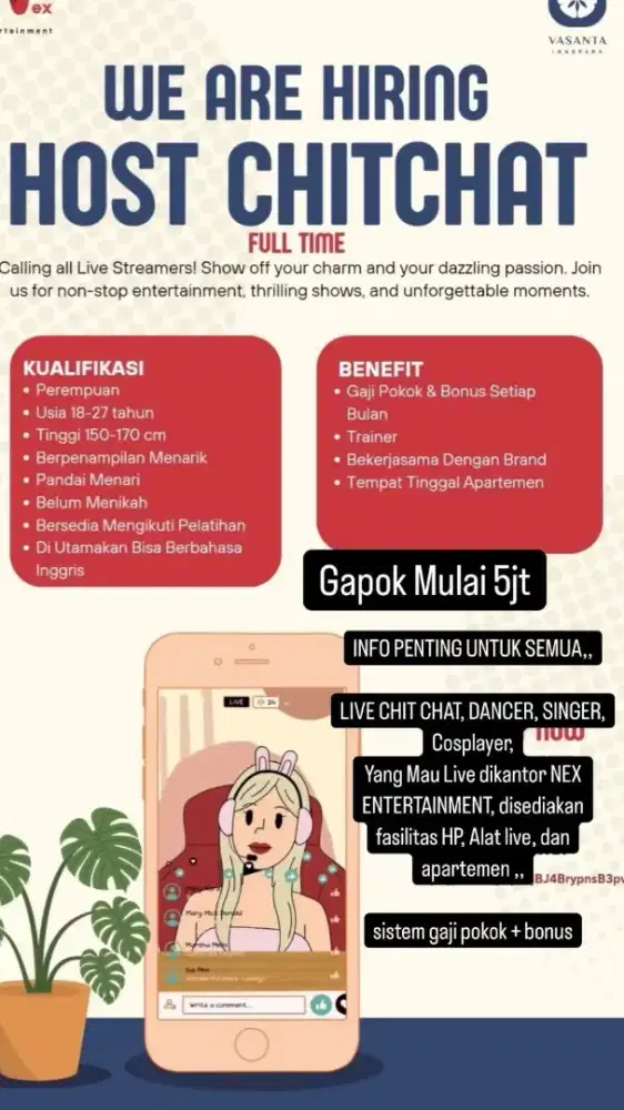 Loker No Admin Host live offline