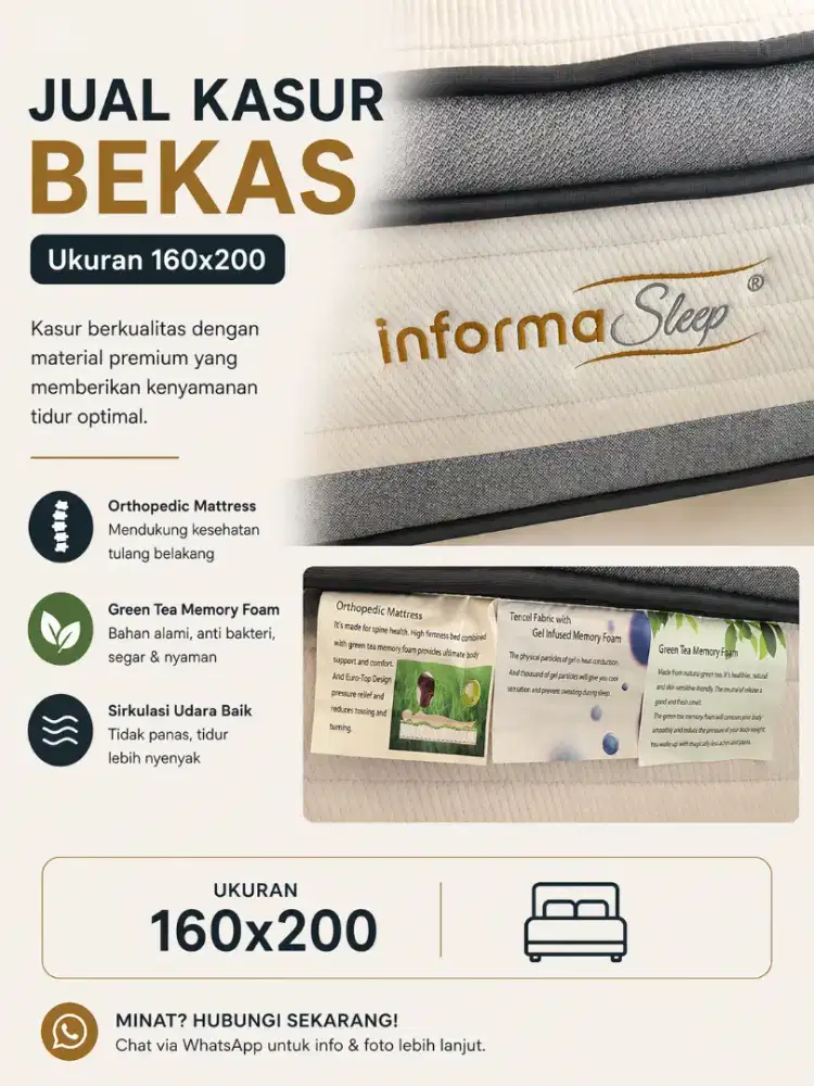 KASUR BEKAS – UKURAN 160x200