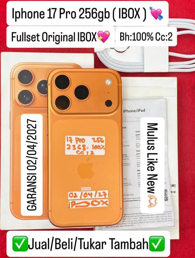 Iphone 17 Pro 256 Gb Cosmic Orange Resmi ibox