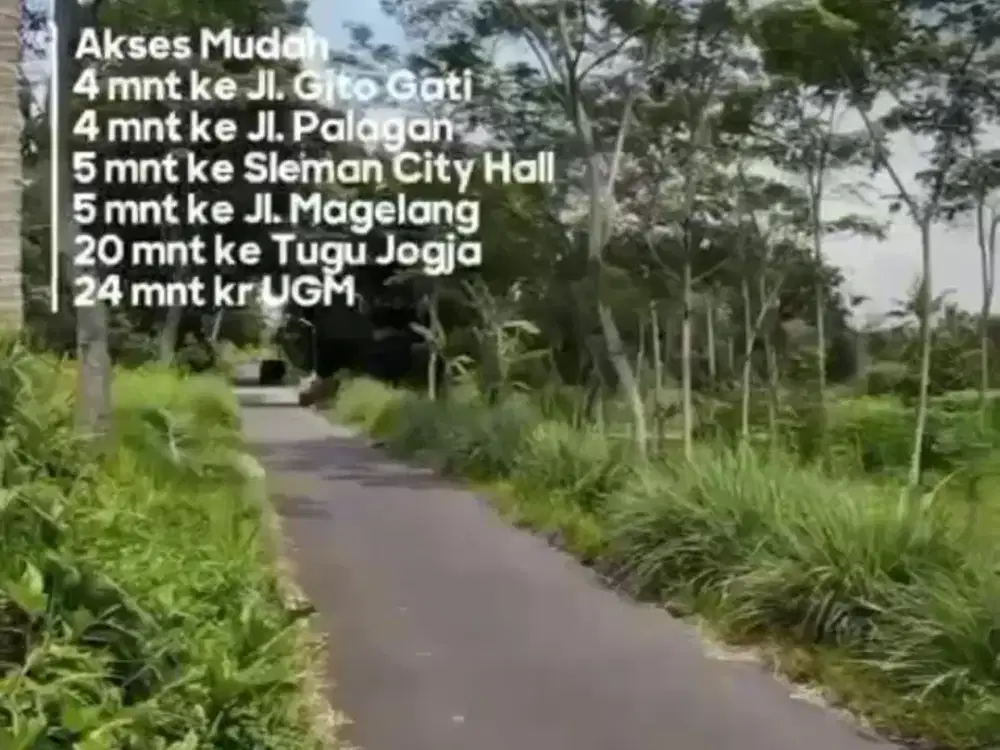 TURUN HARGA TANAH AKSES MUDAH KE JALAN PALAGAN COCOK UNTUK VILLA/RESTO.JK4021