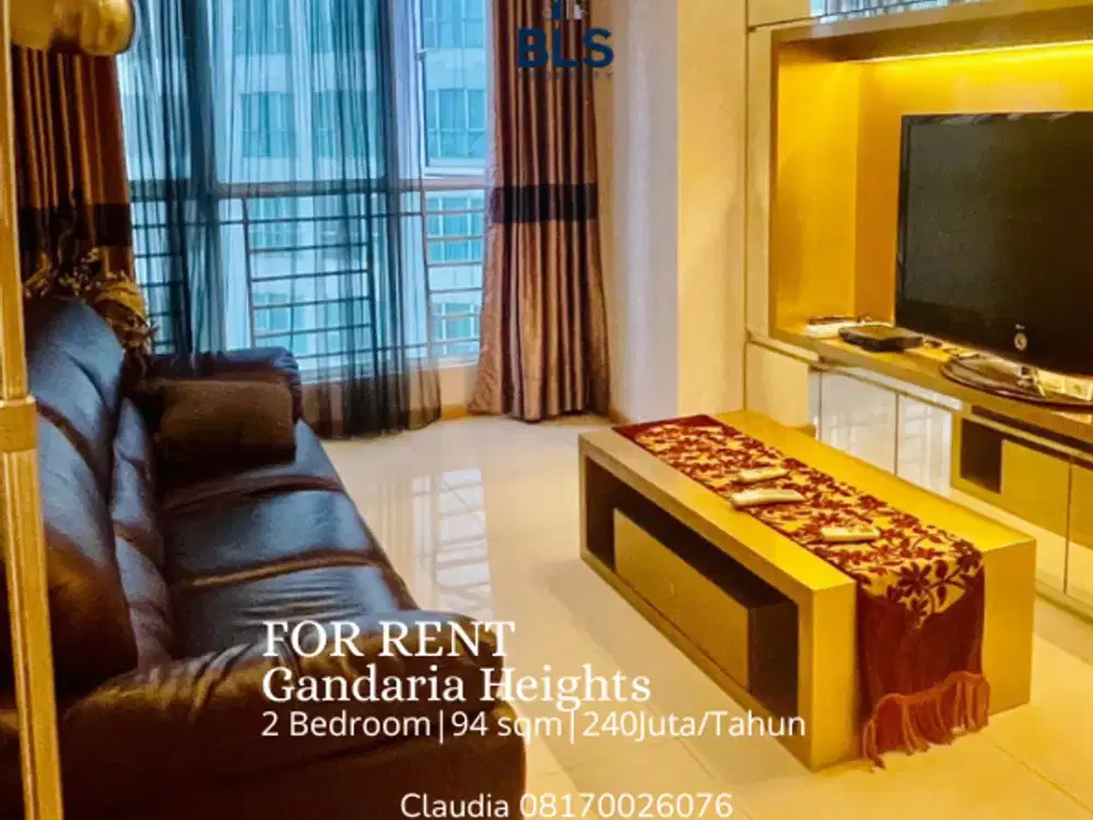 FOR RENT Apartment Gandaria Heights 2BR