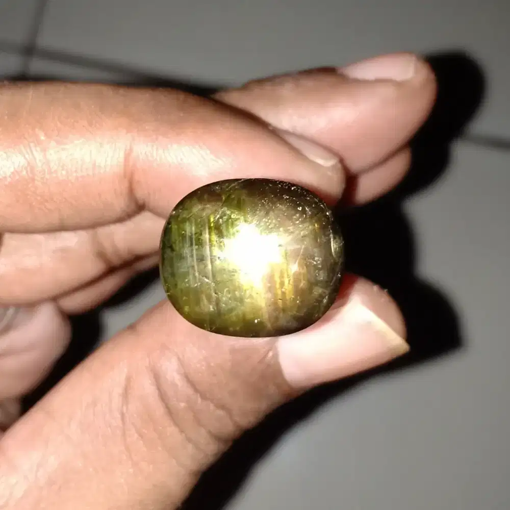 Natural black star sapphire