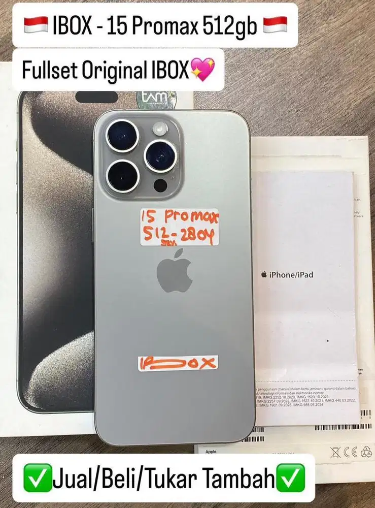 Iphone 15 Promax 512 Gb Natural Titanium Ibox