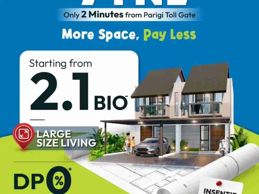 VAZZA LIVING TIPE VYNE RUMAH 2 LANTAI DP 0% GRAHARAYA BINTARO