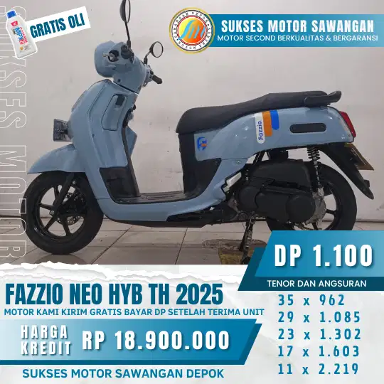 900 RB,AN ANGSURAN RINGAN YAMAHA FAZZIO NEO TH 2025 (SUKSES MOTOR)