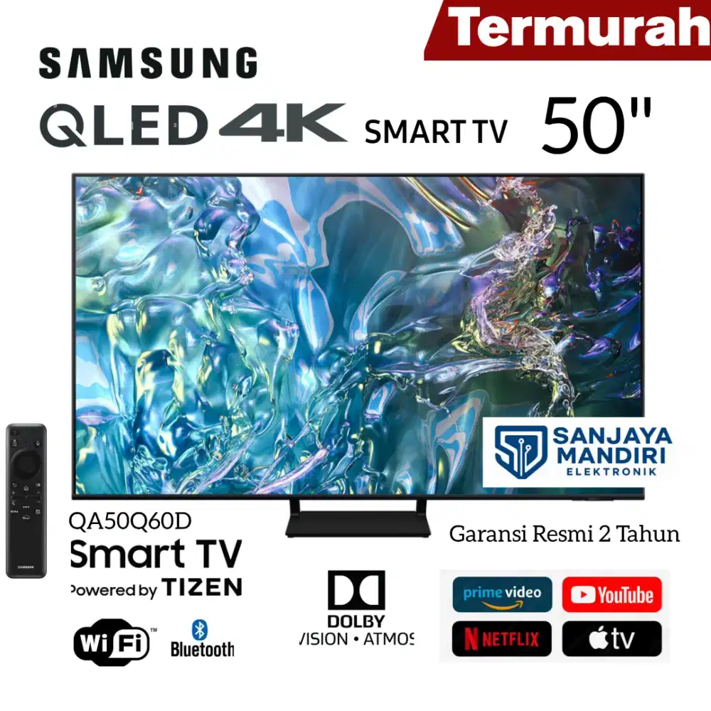 SAMSUNG QLED 4K Smart TV 50Q60D 4K UHD Tizen OS Smart TV Quantum Dot