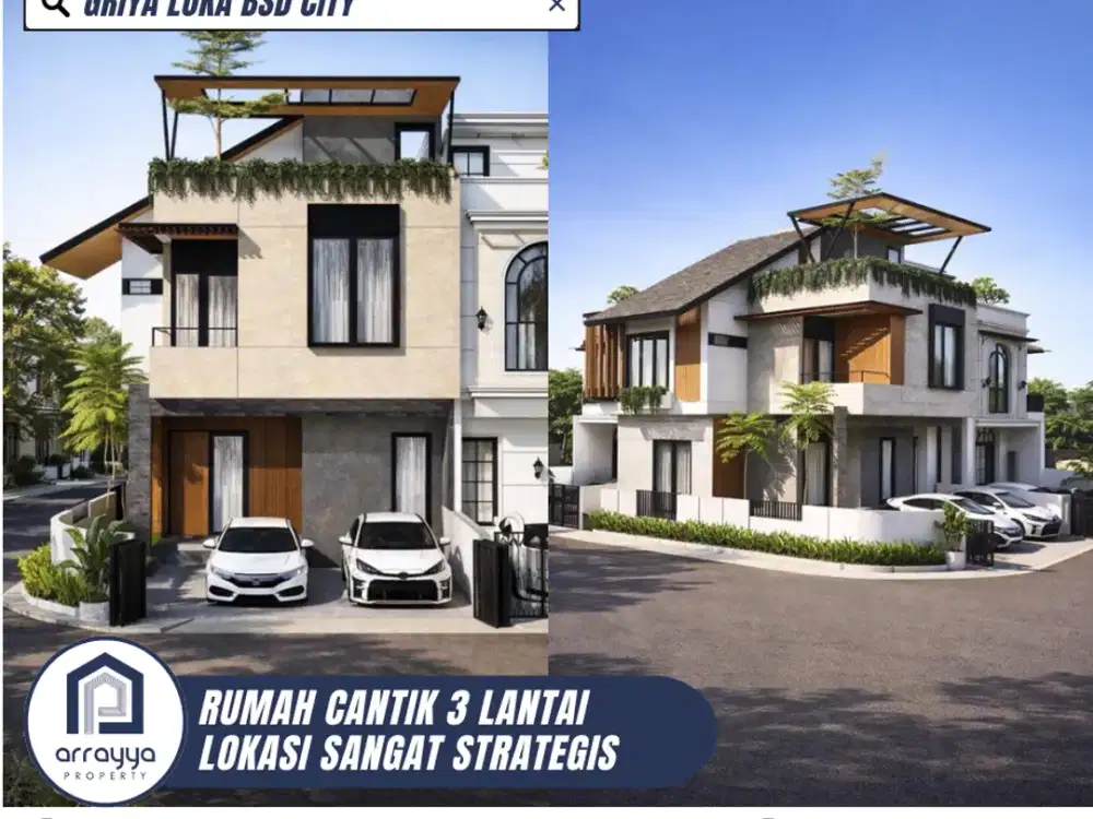 COMING SOON! RUMAH CANTIK POSISI HOOK 3 LANTAI DI GRIYA LOKA BSD CITY (HRB216/MR)