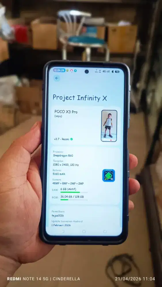 Poco x3 pro 6/128 custon rom batangan