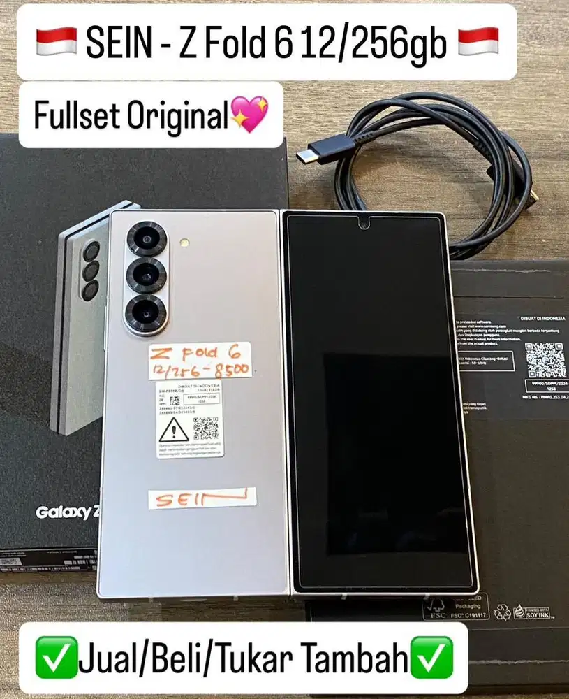 Samsung Zfold 6 12/256 Gb Silver Shadow Resmi Sein