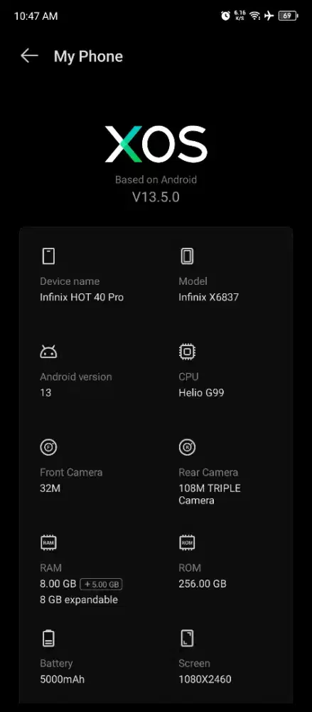INFINIX HOT 40 PRO 8/256GB