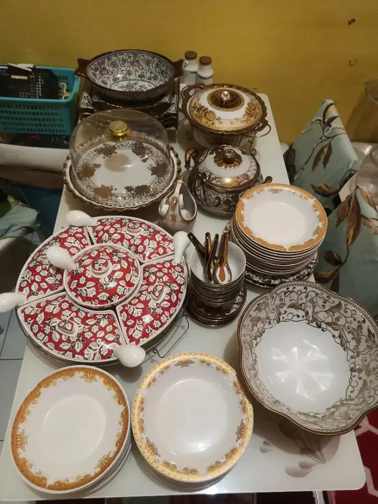 Jual Set Prasmanan Lengkap + Piring & Peralatan Makan Elegan