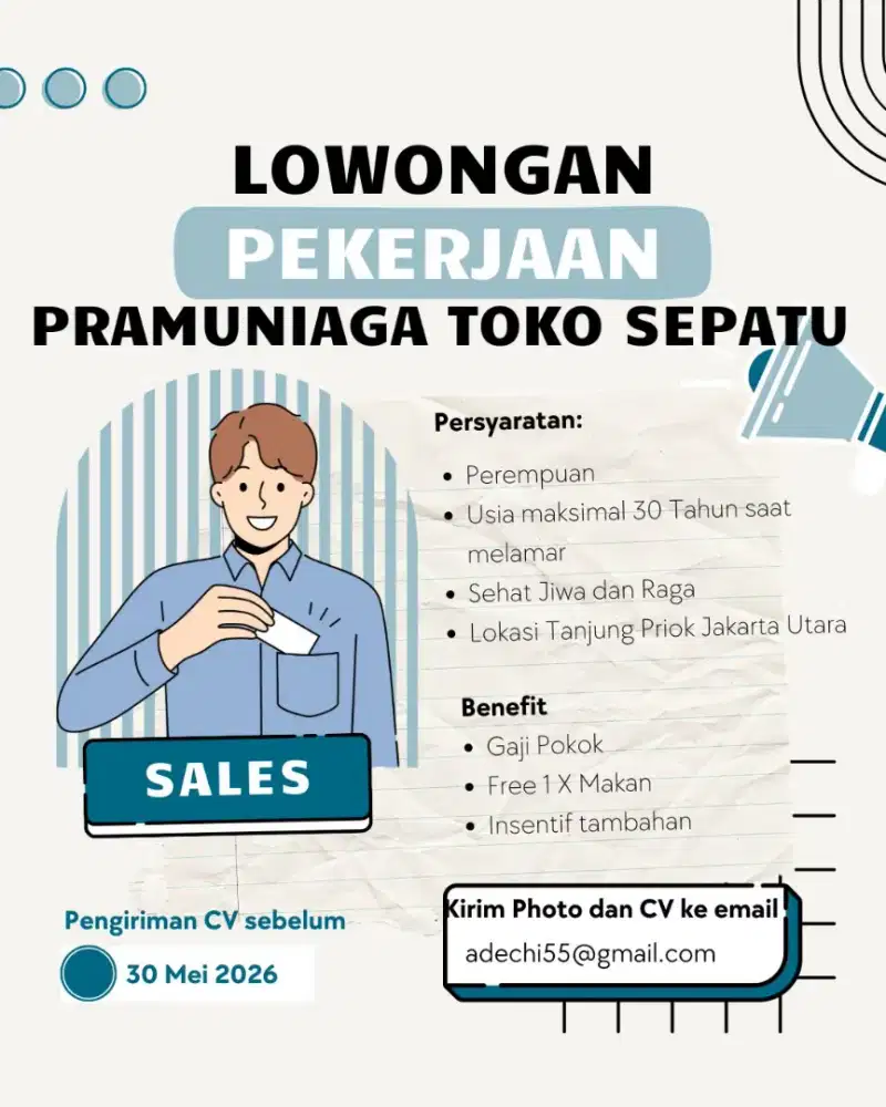 Lowongan sales toko sepatu