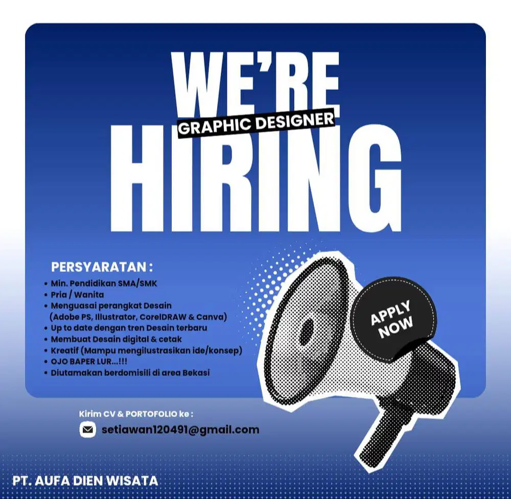 LOWONGAN KERJA GRAPHIC DESIGNER