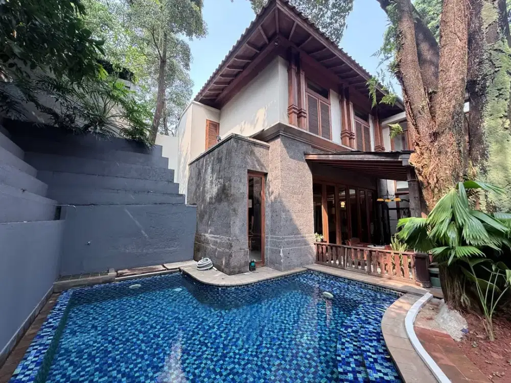 Rumah Rasa Villa Graha Taman Bintaro Ada Pool Kolam Ikan Taman