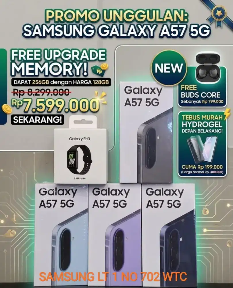 SAMSUNG GALAXY A57 FREE GALAXY BUDS CORE