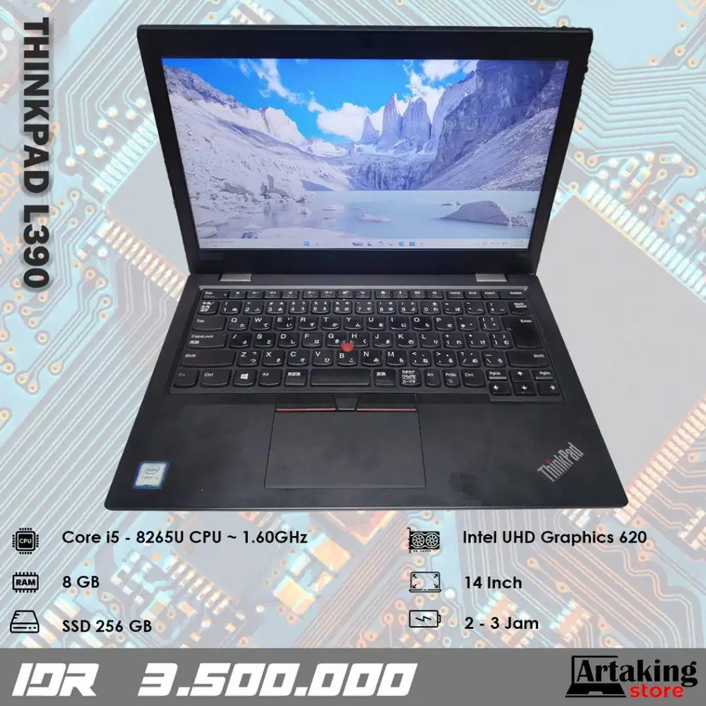 Lenovo Thinkpad L390 - Core i5 - Gen 8 th - SSD 256 GB